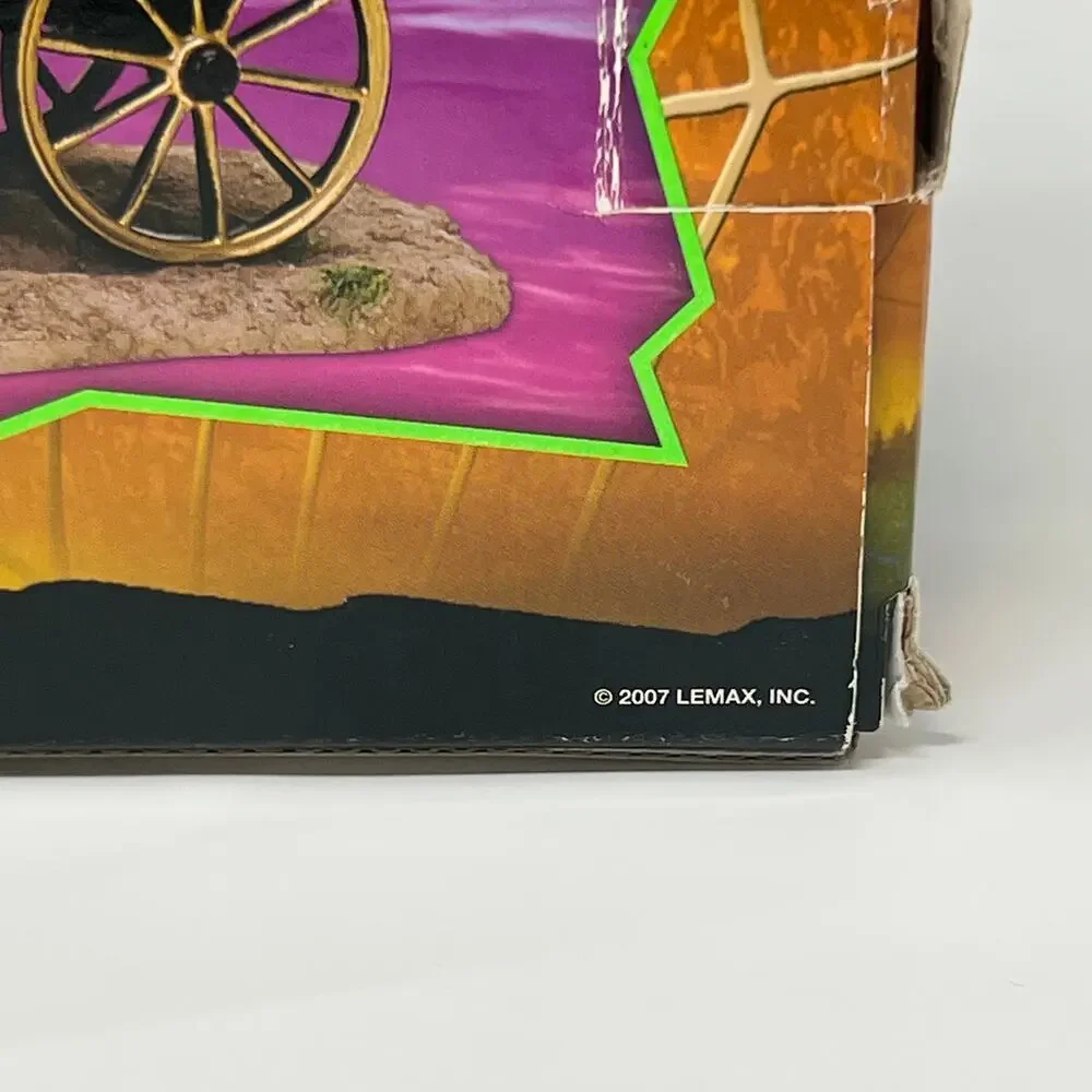 Vintage Lemax Spooky Town Haunted Stage Coach 73607 Halloween Decor 2007 W/ Box